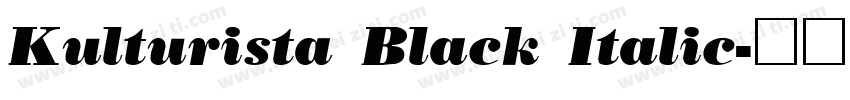 Kulturista Black Italic字体转换